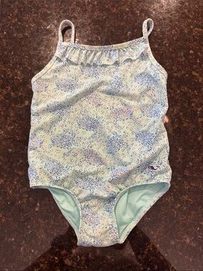 Vineyard Vines Mint One-Piece Swimsuit with Blue and Pink Spot Print